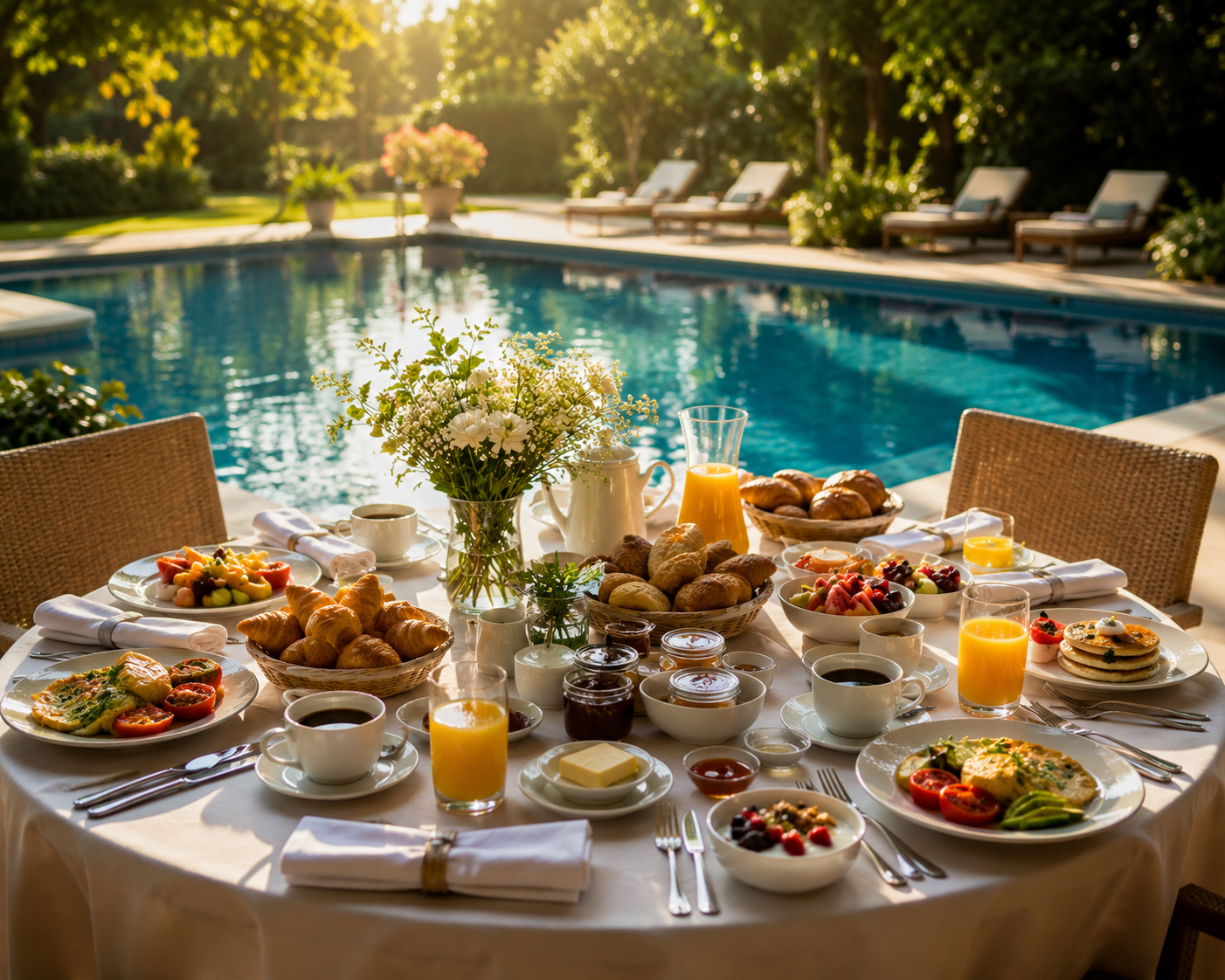 Breakfast by the Pool
